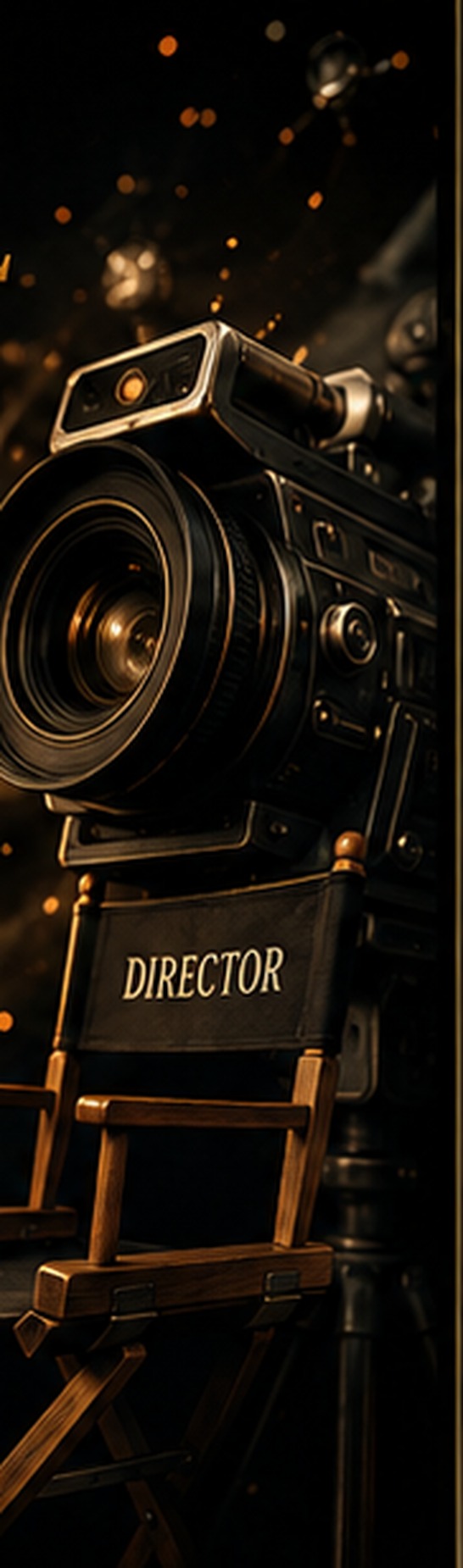 Cinematic camera and director chair